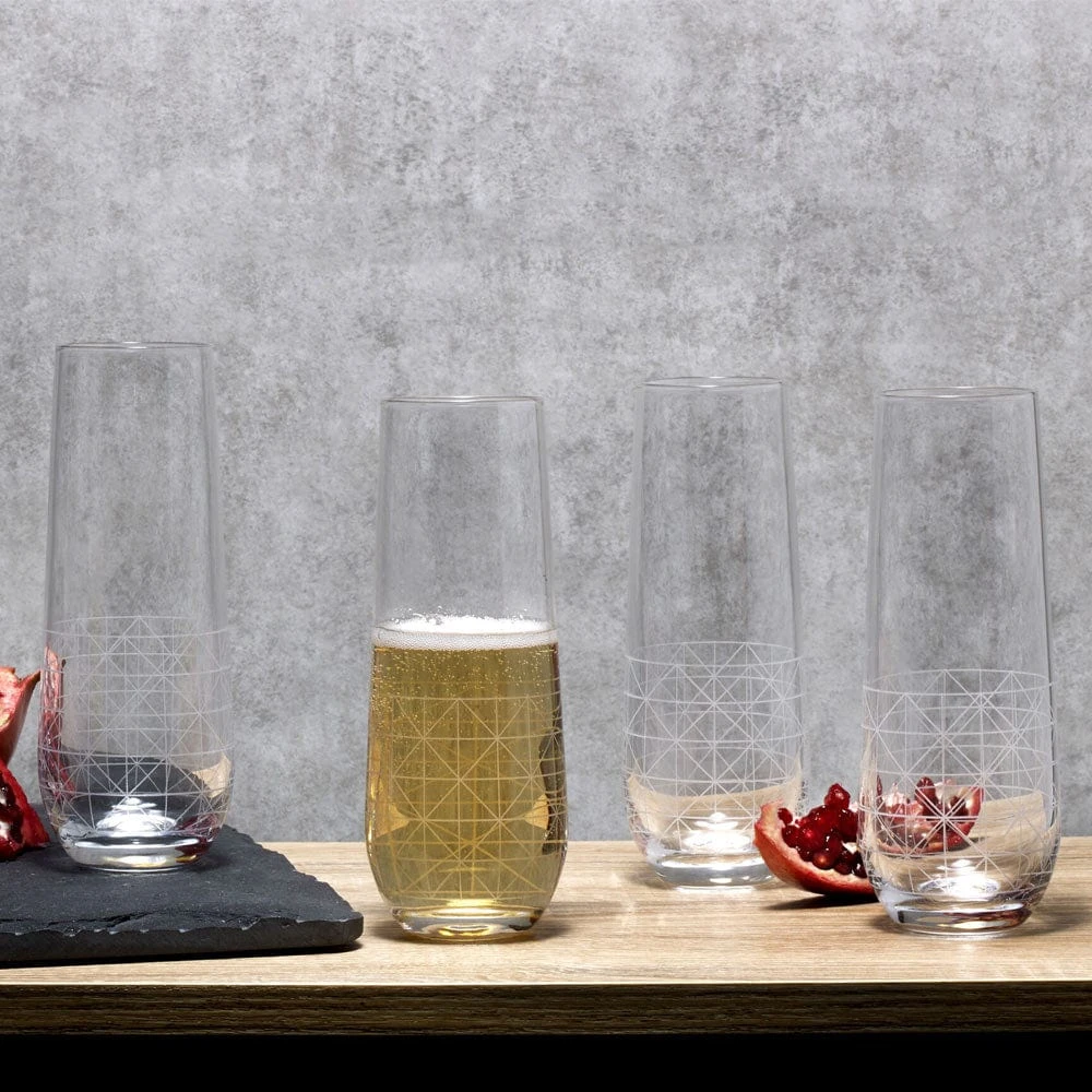 Scott Living Axis Set Of 4 Stemless Flute Glasses 4 Scott Living Axis Set Of 4 Stemless Flute Glasses - Image 2