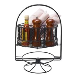 Band And Stripe Swivel Hostess Buffet Storage Caddy