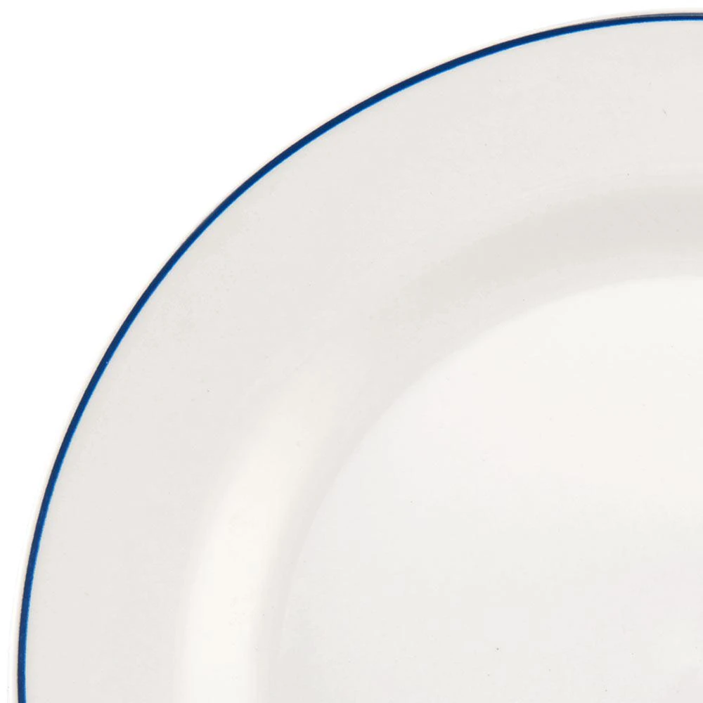 Basics Banded Line Navy Dinner Plate 4 Basics Banded Line Navy Dinner Plate - Image 2