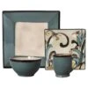 Belmont Square Blue Leaves Dinnerware Set 2 Belmont Square Blue Leaves Dinnerware Set -Kitchen Supplies Shop belmont square blue leaves dinnerware set K325091147 1