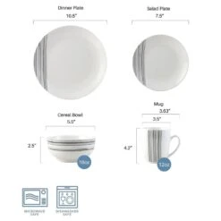 Brushed Lines 16 Piece Dinnerware Set, Service For 4 21 Brushed Lines 16 Piece Dinnerware Set, Service For 4 -Kitchen Supplies Shop brushed lines 16 piece dinnerware set service for 4 5287314 10