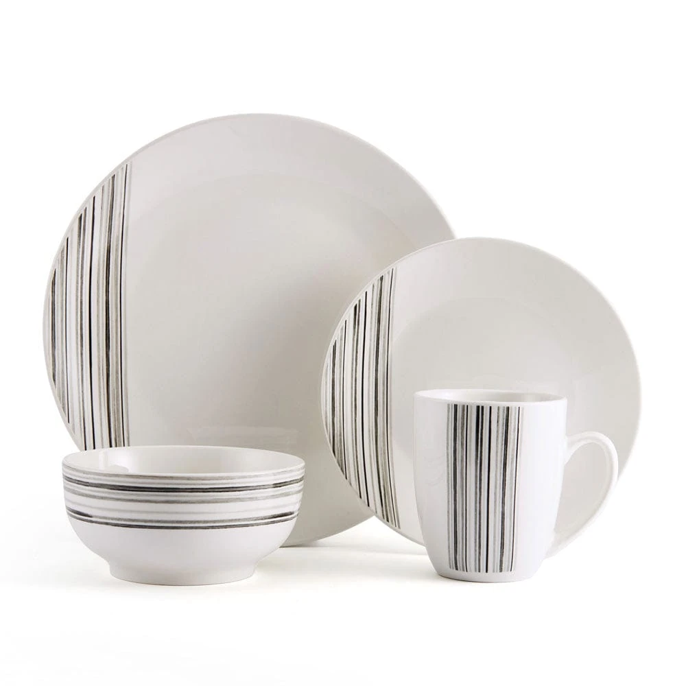 Brushed Lines 16 Piece Dinnerware Set, Service For 4 11 Brushed Lines 16 Piece Dinnerware Set, Service For 4 - Image 9