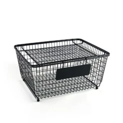 Chalkboard Stacking Storage Basket With Lid -Kitchen Supplies Shop chalkboard stacking storage basket with lid 5282050 4
