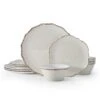 Chateau Cream 12 Piece Outdoor Melamine Dinnerware Set, Service For 4 -Kitchen Supplies Shop chateau cream 12 piece melamine dinnerware set service for 4 5302580 1