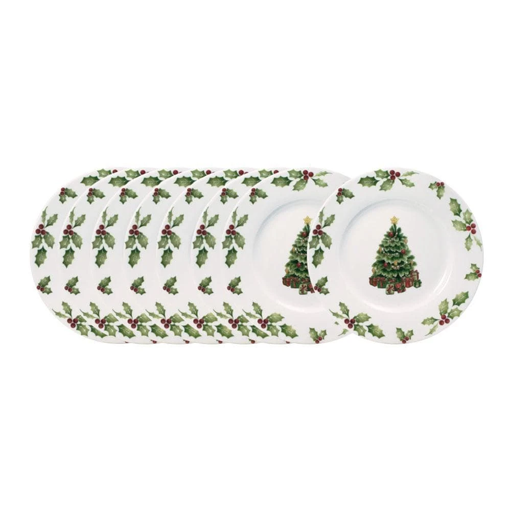 Christmas Day Set Of 8 Salad Plates 3 Christmas Day Set Of 8 Salad Plates