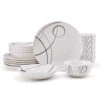 Circles 18 Piece Dinnerware Set, Service For 6 -Kitchen Supplies Shop circles 18 piece dinnerware set service for 6 5276287 1