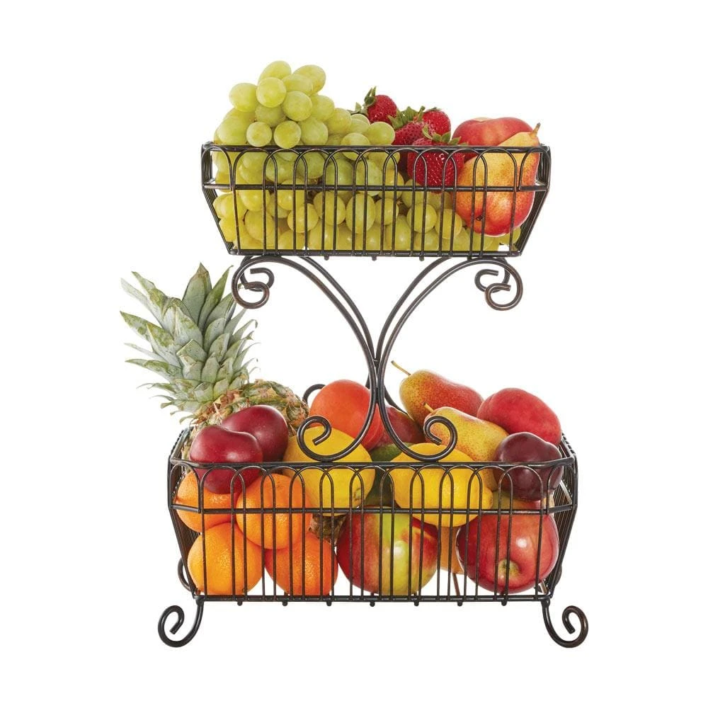 Countryside 2 Tier Fruit Storage Basket 3 Countryside 2 Tier Fruit Storage Basket