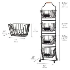 Dahlia 4 Tier Market Adjustable Standing Storage Rack -Kitchen Supplies Shop dahlia 4 tier market adjustable standing storage rack 5288636 5