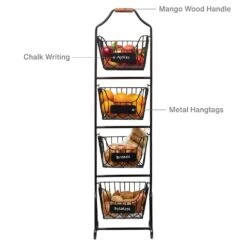 Dahlia 4 Tier Market Adjustable Standing Storage Rack -Kitchen Supplies Shop dahlia 4 tier market adjustable standing storage rack 5288636 6