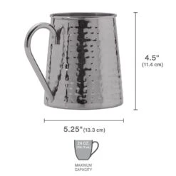 Drew And Jonathan Stainless Hammered Set Of 2 Beer Mugs -Kitchen Supplies Shop drew and jonathan stainless hammered set of 2 bar rmugs 5288508 4