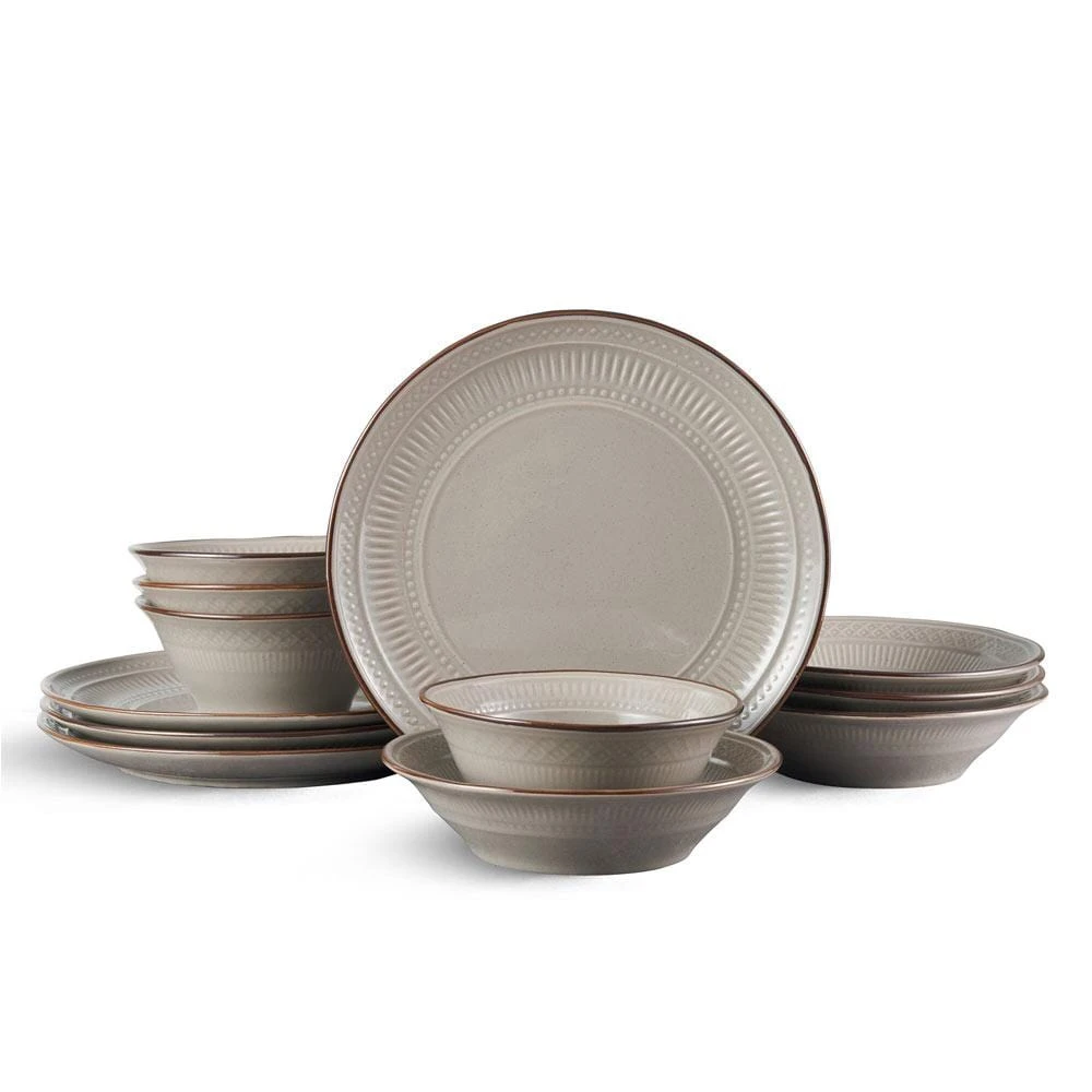 Easton 12 Piece Dinnerware Set, Service For 4 3 Easton 12 Piece Dinnerware Set, Service For 4