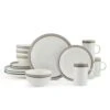 Ezra Grey 16 Piece Dinnerware Set, Service For 4 -Kitchen Supplies Shop ezra grey 16 piece dinnerware set service for 4 5287908 1