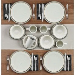 Ezra Grey 16 Piece Dinnerware Set, Service For 4 -Kitchen Supplies Shop ezra grey 16 piece dinnerware set service for 4 5287908 3
