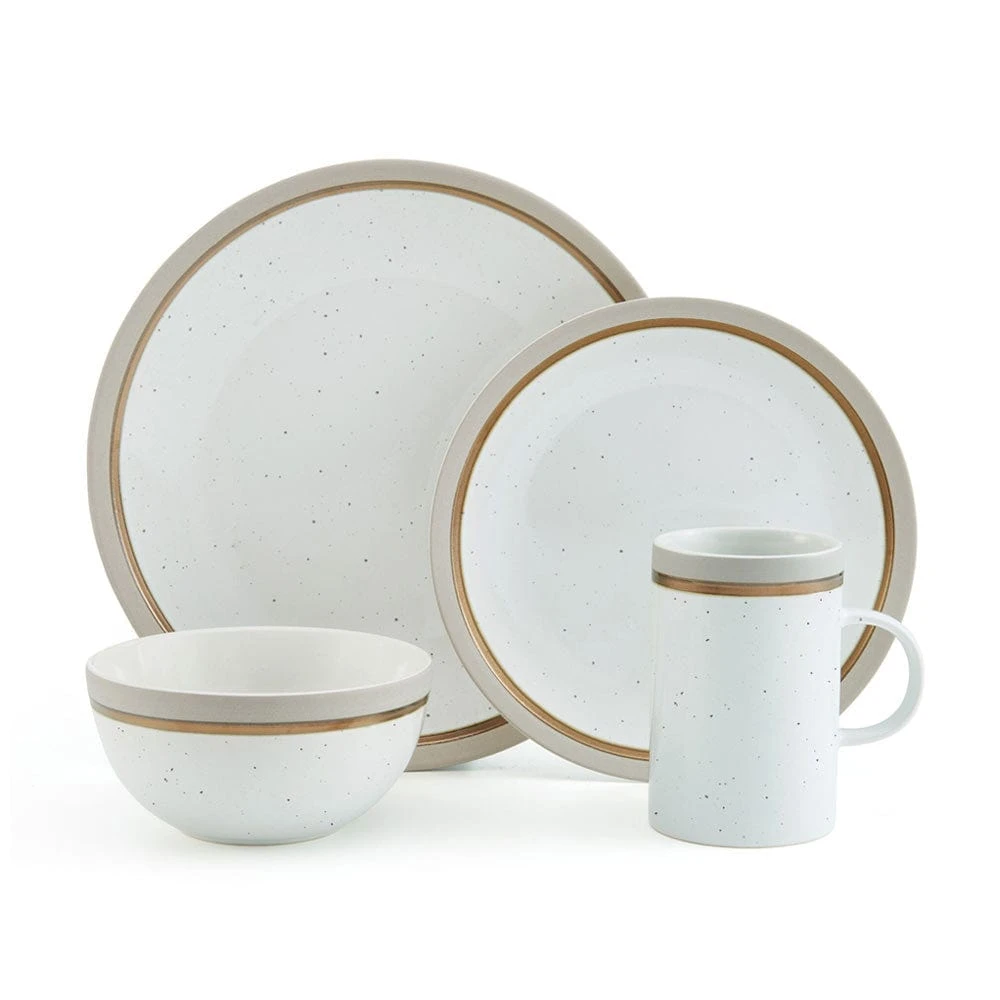 Ezra Taupe 16 Piece Dinnerware Set, Service For 4 11 Ezra Taupe 16 Piece Dinnerware Set, Service For 4 - Image 9