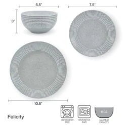 Felicity 12 Piece Dinnerware Set, Service For 4 -Kitchen Supplies Shop felicity 12 piece dinnerware set service for 4 5294012 5