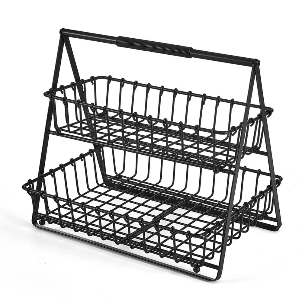 Flax 2 Tier Storage Basket 3 Flax 2 Tier Storage Basket