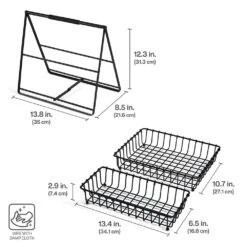Flax 2 Tier Storage Basket 12 Flax 2 Tier Storage Basket -Kitchen Supplies Shop flax 2 tier storage basket 5293509 5