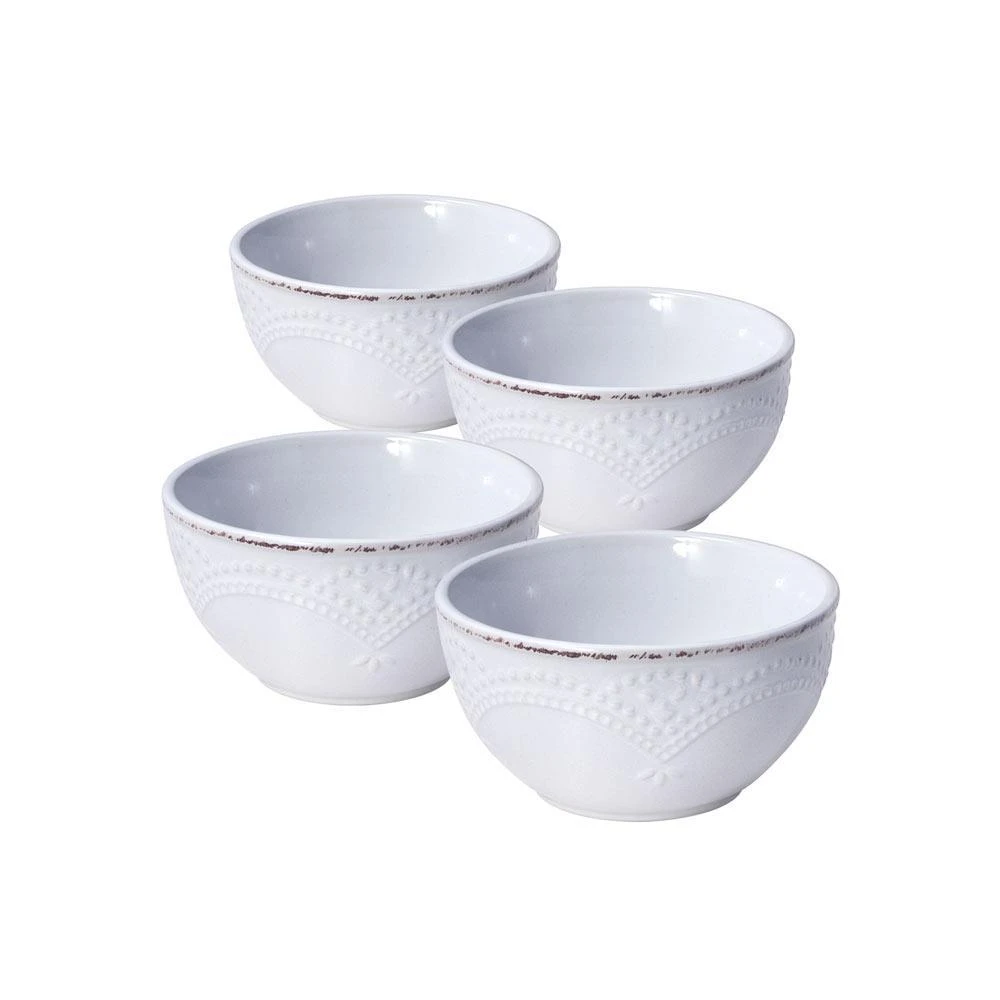 French Lace White Set Of 4 Fruit Bowls 3 French Lace White Set Of 4 Fruit Bowls