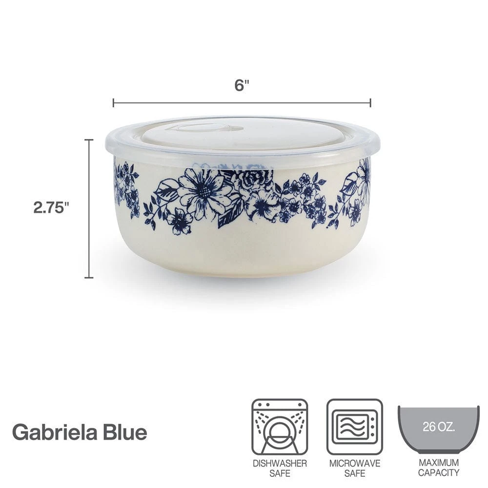 Gabriela Blue Set Of 2 Storage Bowls With Lids 7 Gabriela Blue Set Of 2 Storage Bowls With Lids - Image 5