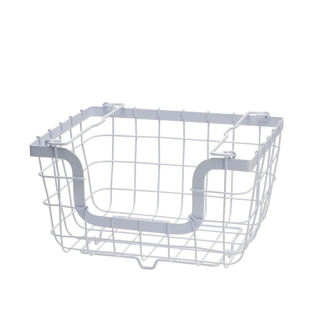 General Store White Stacking And Nesting Wire Organization Basket 4 General Store White Stacking And Nesting Wire Organization Basket - Image 2