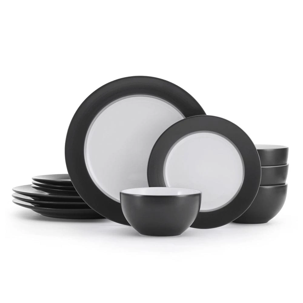 Grayson Charcoal 12 Piece Dinnerware Set, Service For 4 3 Grayson Charcoal 12 Piece Dinnerware Set, Service For 4