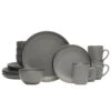 Hadlee Grey 16 Piece Dinnerware Set, Service For 4 1 Hadlee Grey 16 Piece Dinnerware Set, Service For 4 -Kitchen Supplies Shop hadlee grey 16 piece dinnerware set service for 4 5254975 1