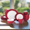 Harmony Red 16 Piece Dinnerware Set, Service For 4 -Kitchen Supplies Shop harmony red 16 piece dinnerware set service for 4 5131071 1
