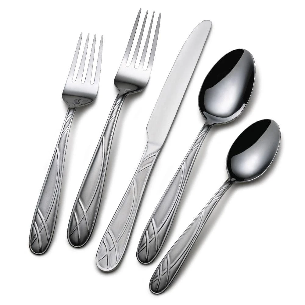 Hoopla Frost 20 Piece Flatware Set, Service For 4 3 Hoopla Frost 20 Piece Flatware Set, Service For 4