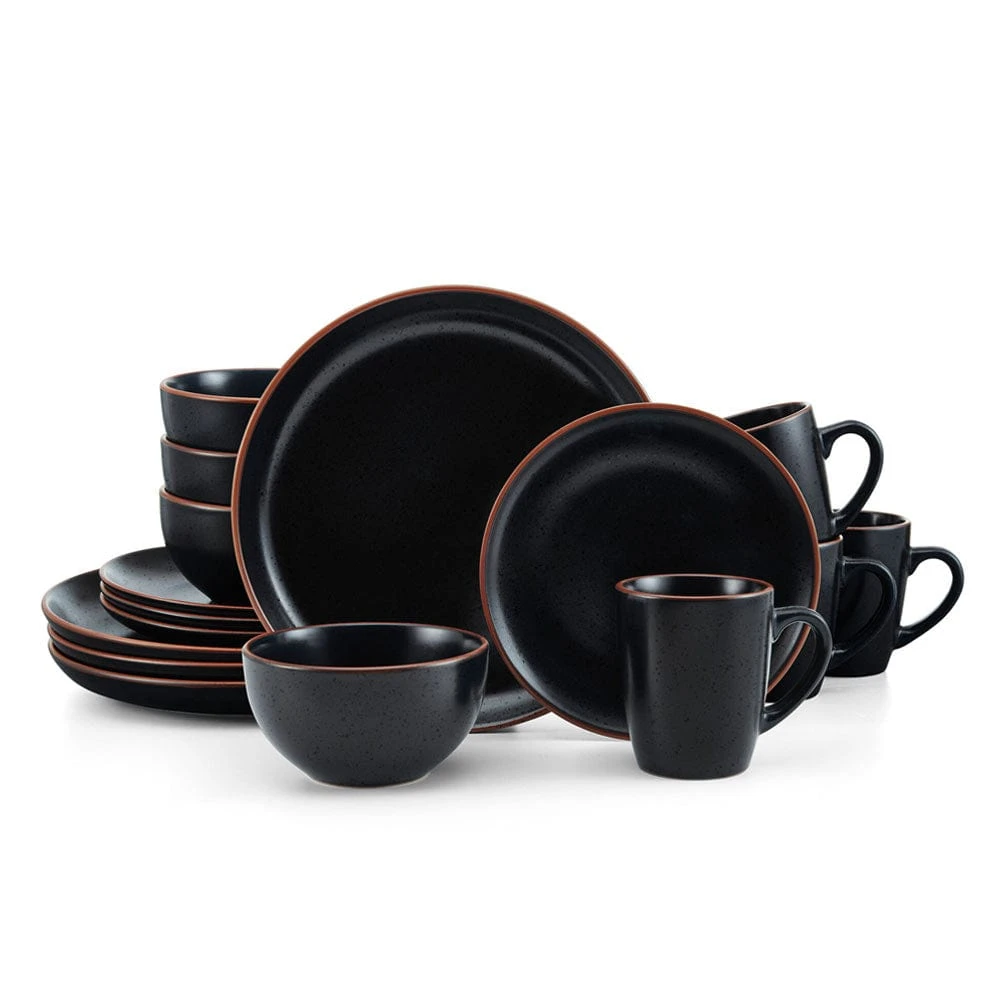Hunter Black 16 Piece Dinnerware Set, Service For 4 3 Hunter Black 16 Piece Dinnerware Set, Service For 4