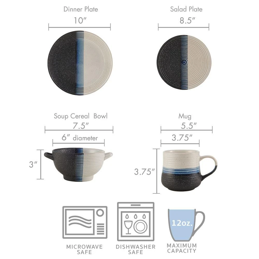 Jaxon 16 Piece Dinnerware Set, Service For 4 12 Jaxon 16 Piece Dinnerware Set, Service For 4 - Image 10