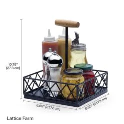 Lattice Farm Condiment Caddy -Kitchen Supplies Shop lattice farm condiment caddy 5290929 6