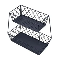Lattice Farm Flat Back 2 Tier Storage Basket -Kitchen Supplies Shop lattice farm flat back 2 tier storage basket 5290926 3