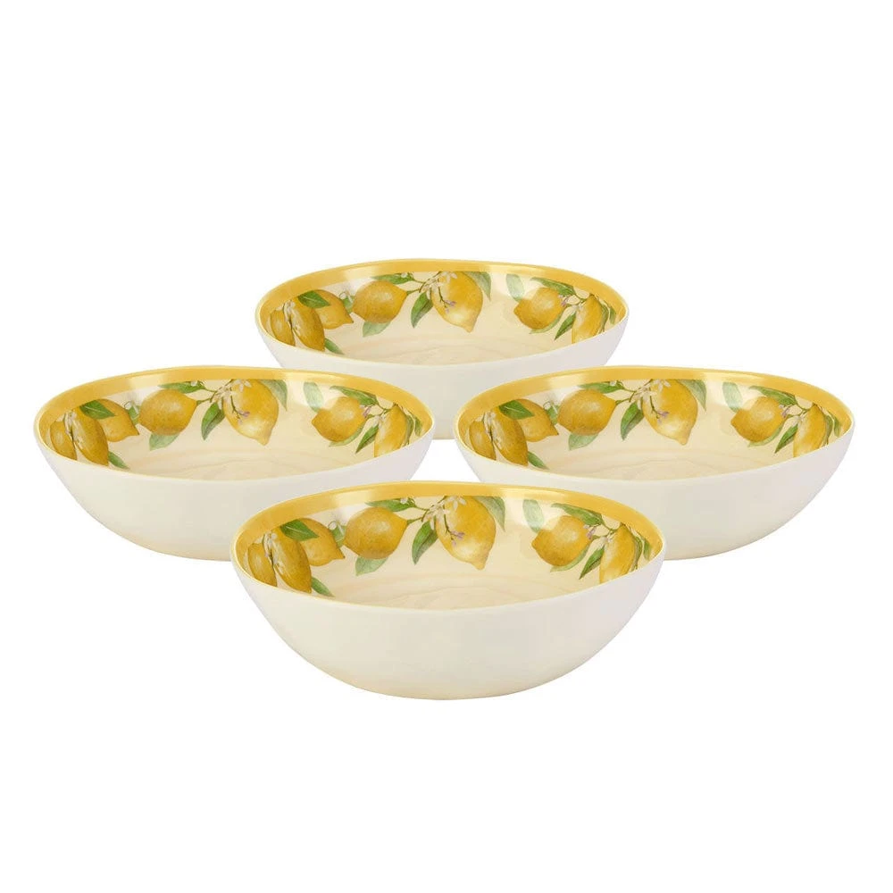 Lemons Set Of 4 Outdoor Melamine Soup Cereal Bowls 3 Lemons Set Of 4 Outdoor Melamine Soup Cereal Bowls