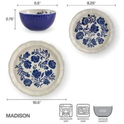 Madison 12 Piece Dinnerware Set, Service For 4 16 Madison 12 Piece Dinnerware Set, Service For 4 -Kitchen Supplies Shop madison 12 piece dinnerware set service for 4 5293922 5