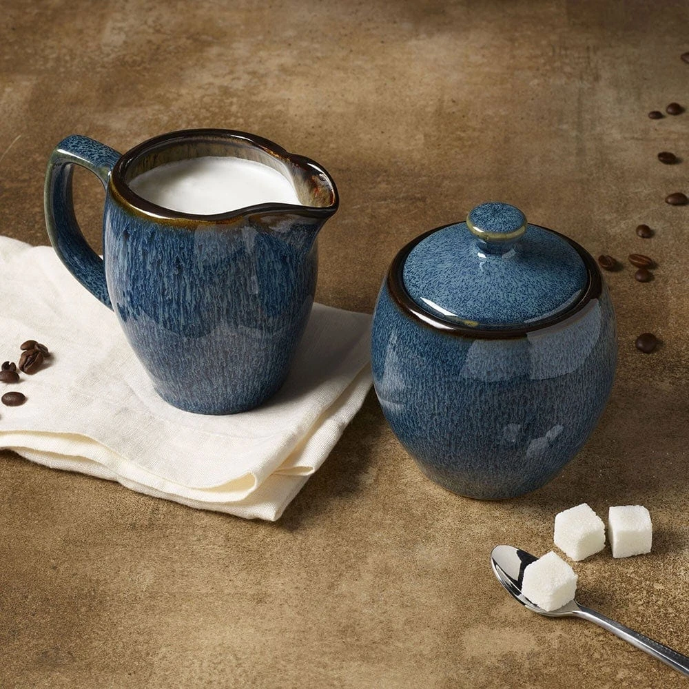 Monroe Blue Sugar And Creamer Set 4 Monroe Blue Sugar And Creamer Set - Image 2