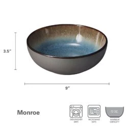 Monroe Blue Vegetable Serve Bowl -Kitchen Supplies Shop monroe blue vegetable serve bowl 5287544 4