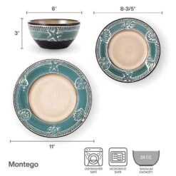 Montego 12 Piece Dinnerware Set, Service For 4 15 Montego 12 Piece Dinnerware Set, Service For 4 -Kitchen Supplies Shop montego 12 piece dinnerware set service for 4 5293653 5