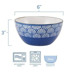 Navy Set Of 6 Soup Cereal Bowls, Assorted -Kitchen Supplies Shop navy set of 6 soup cereal bowls assorted 5282239 6