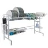Over The Sink 2 Tier Expandable Organizer Dish Drying Rack 2 Over The Sink 2 Tier Expandable Organizer Dish Drying Rack -Kitchen Supplies Shop over the sink 2 tier expandable organizer dish drying rack 24 8 to 37 6 inch white 5277092 1