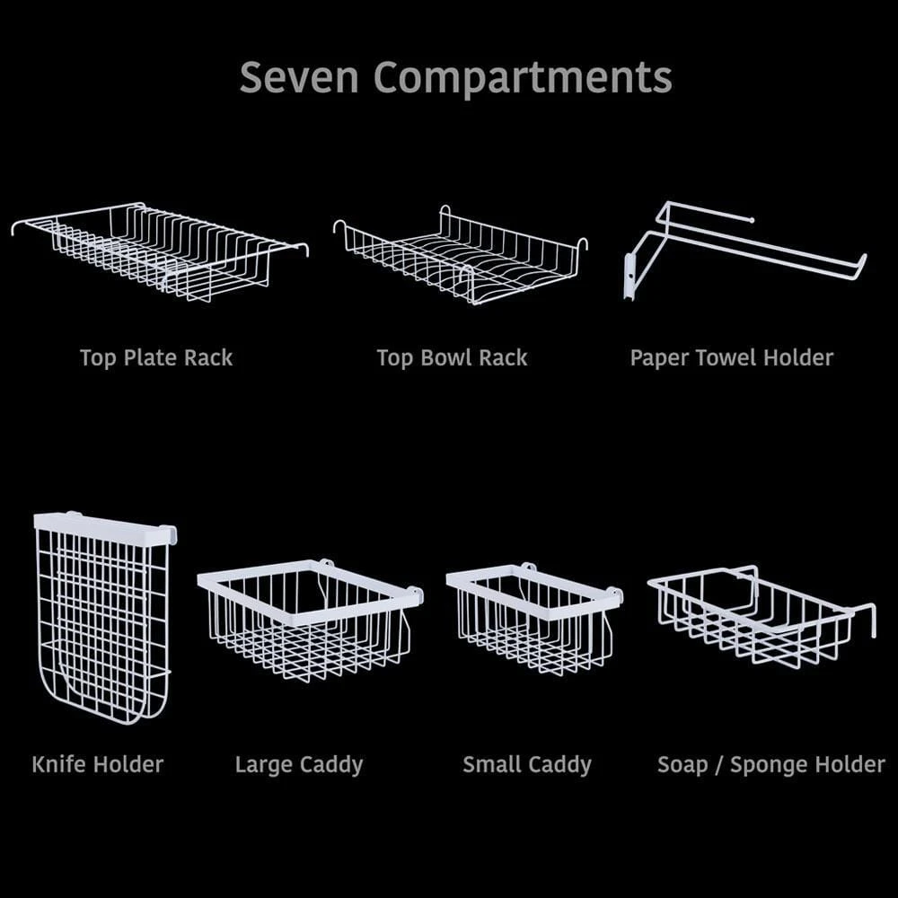 Over The Sink 2 Tier Expandable Organizer Dish Drying Rack 7 Over The Sink 2 Tier Expandable Organizer Dish Drying Rack - Image 5