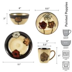 Painted Poppies 32 Piece Dinnerware Set, Service For 8 -Kitchen Supplies Shop painted poppies dinnerware set 5111340 8 c4a4ffa7 ec01 49a7 95d6 c82daf0dac6d