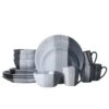 Parker Gray 16 Piece Dinnerware Set, Service For 4 -Kitchen Supplies Shop parker gray 16 piece dinnerware set service for 4 5237436 1