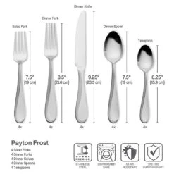Payton Frost 20 Piece Flatware Set, Service For 4 -Kitchen Supplies Shop payton frost 20 piece flatware set service for 4 5281608 5