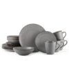 Pierce Gray 16 Piece Dinnerware Set, Service For 4 -Kitchen Supplies Shop pierce gray 16 piece dinnerware set service for 4 5281784 1