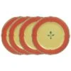Pistoulet® Set Of 4 Dinner Plates With Red Band -Kitchen Supplies Shop pistoulet set of 4 dinner plates with red band K437000491 1