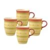 Pistoulet® Set Of 4 Mugs With Red Handle -Kitchen Supplies Shop pistoulet set of 4 mugs with red handle K437028991 1