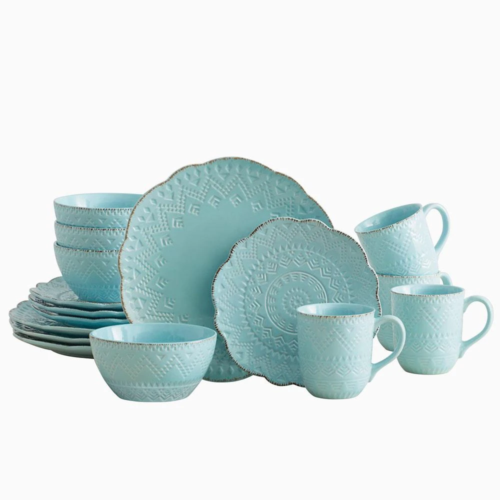 Remembrance Teal Dinnerware Set 3 Remembrance Teal Dinnerware Set