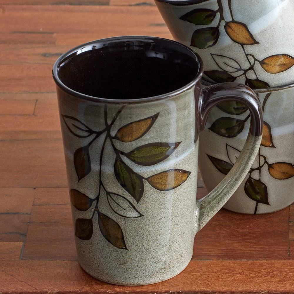 Rustic Leaves Latte Mug 4 Rustic Leaves Latte Mug - Image 2