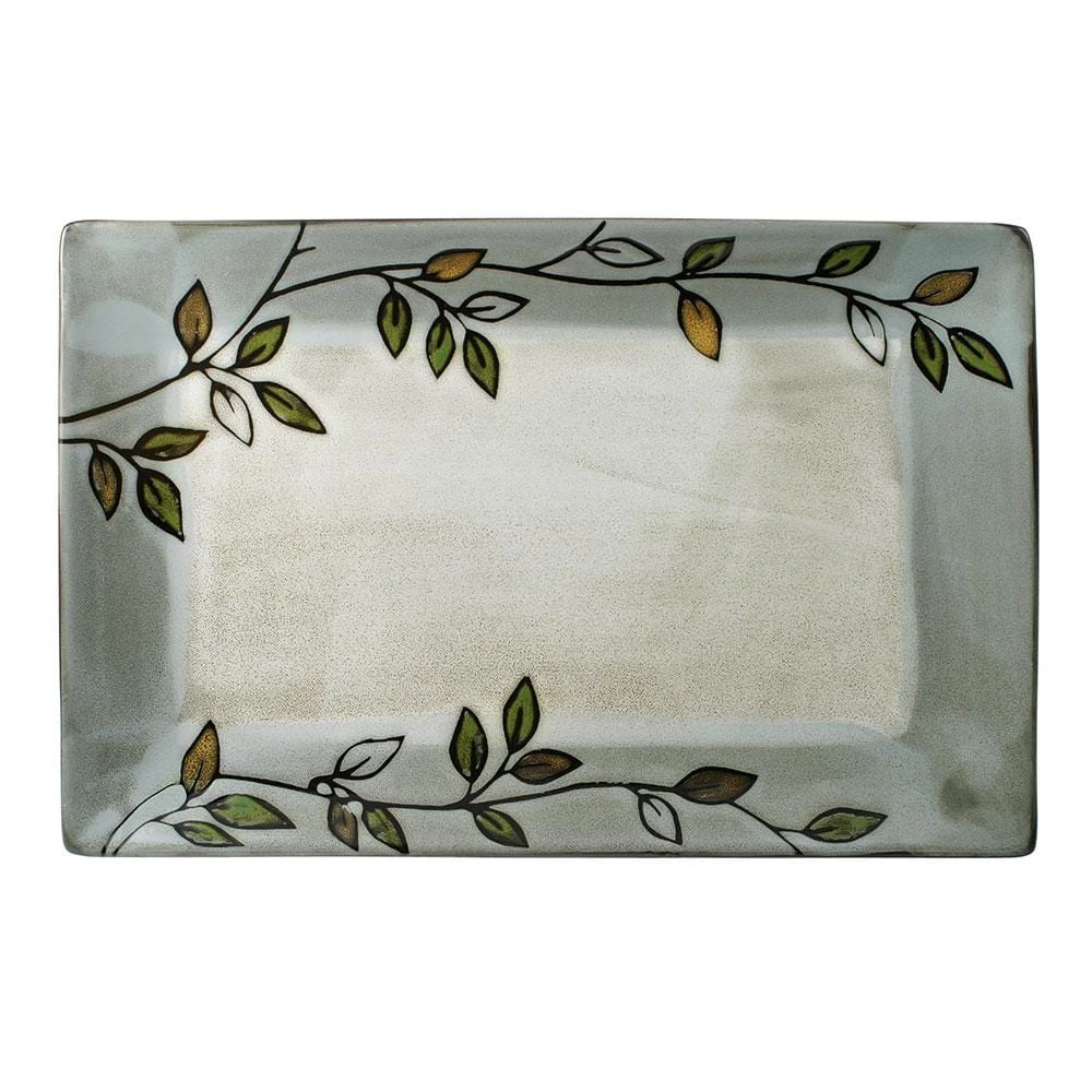 Rustic Leaves Rectangular Platter 3 Rustic Leaves Rectangular Platter