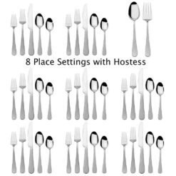 Satin Symmetry 42 Piece Flatware Set, Service For 8 -Kitchen Supplies Shop satin symmetry 42 piece flatware set service for 8 5275437 4
